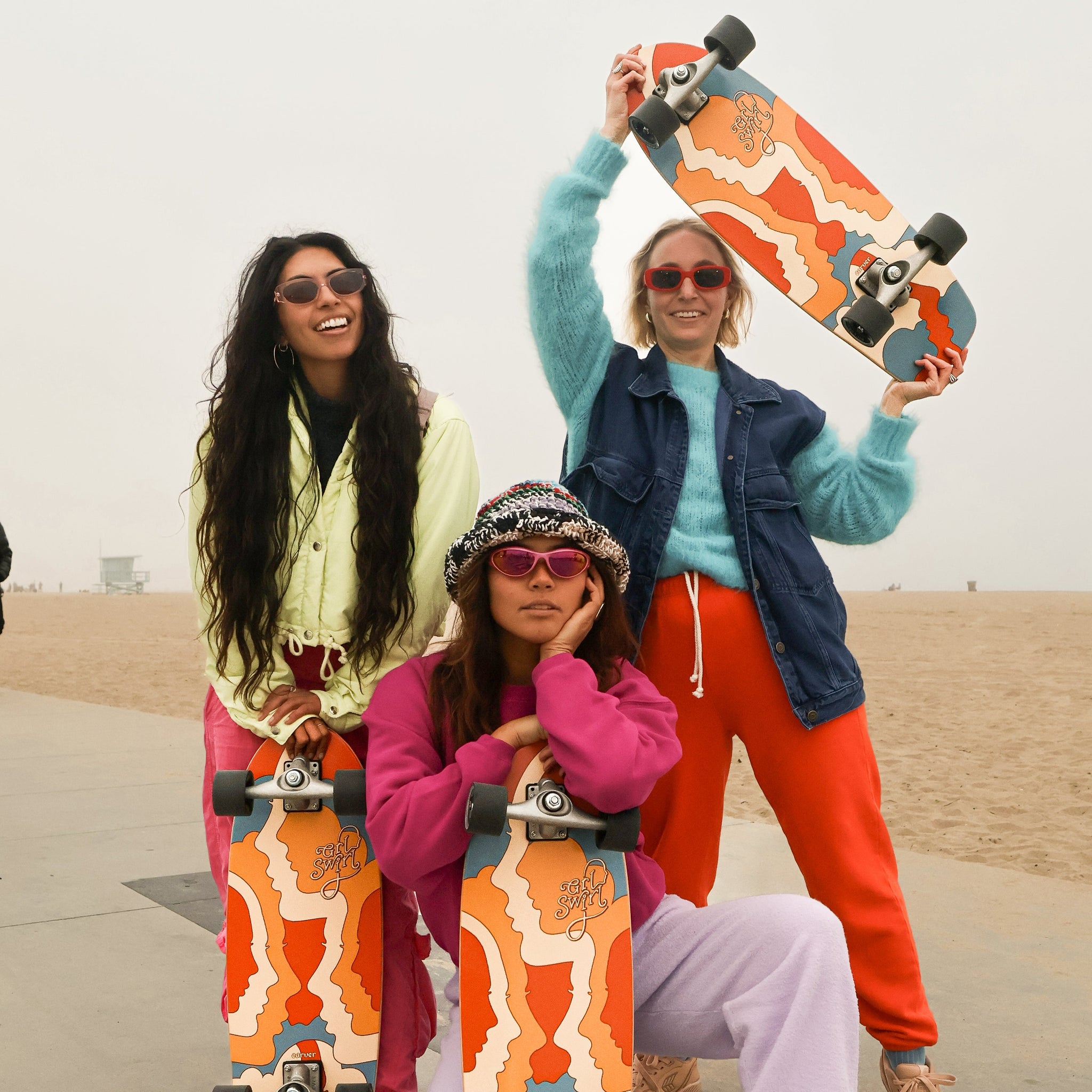 The Original GRLSWIRL x Carver Skateboard